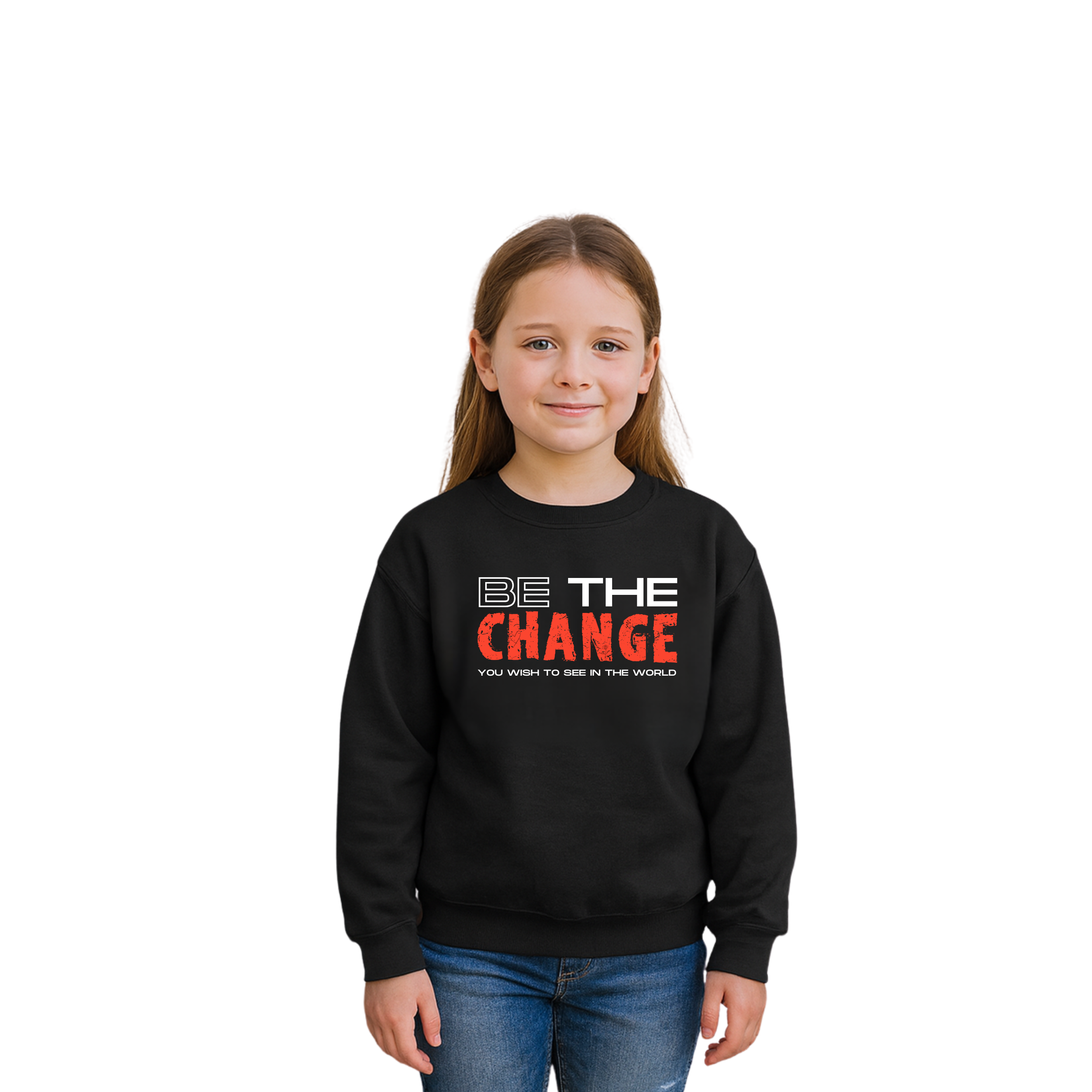 Be The Change Crewneck Black Unisex Sweatshirt