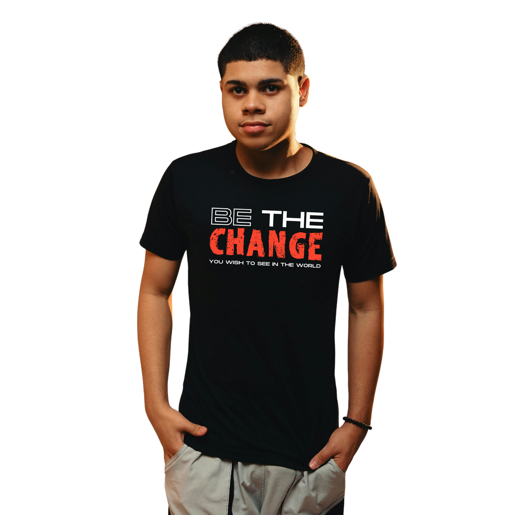 Be The Change Black Unisex T-Shirt