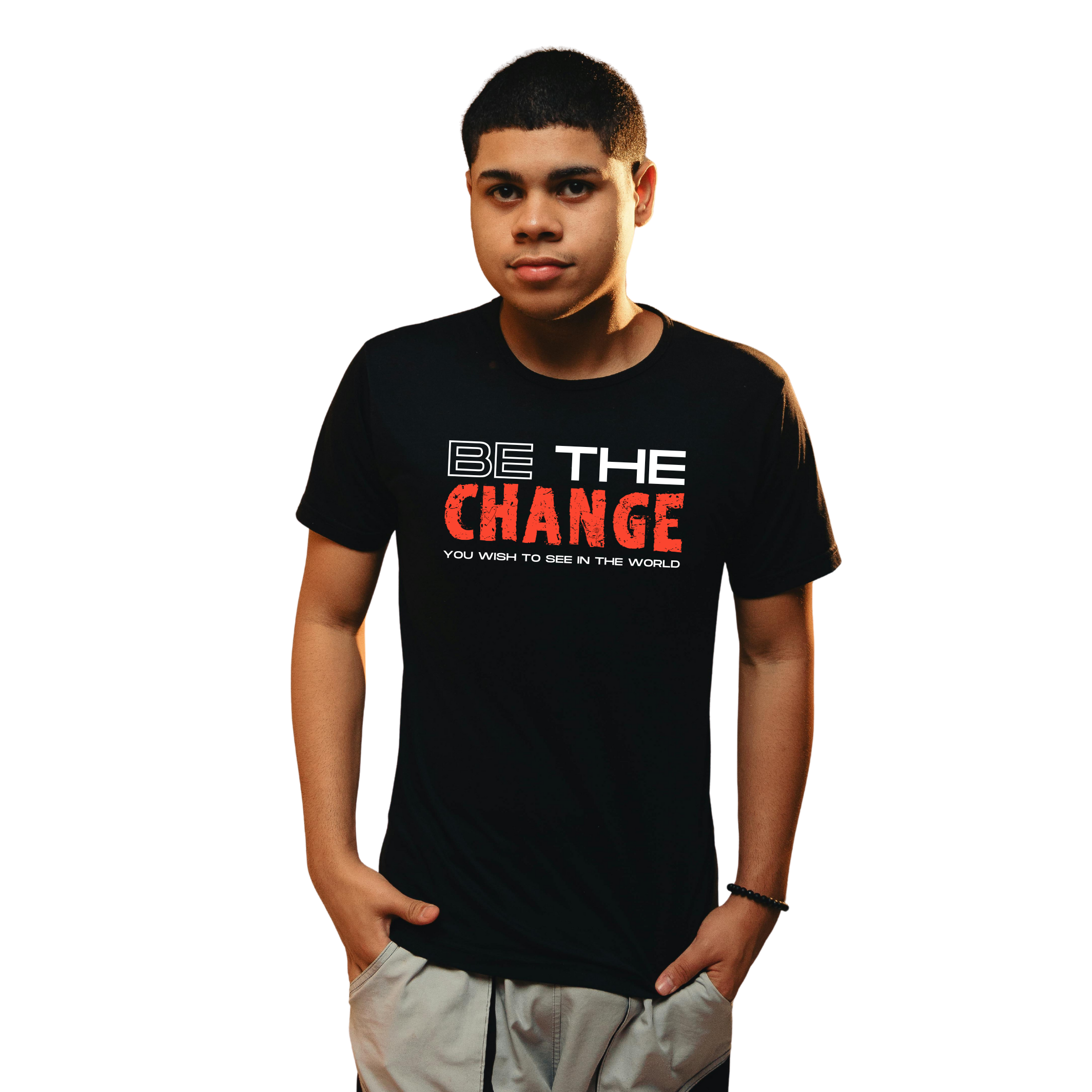 Be The Change Black Unisex T-Shirt