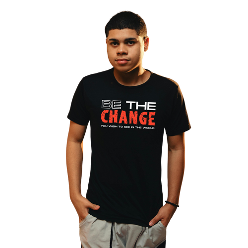 Be The Change Black Unisex T-Shirt