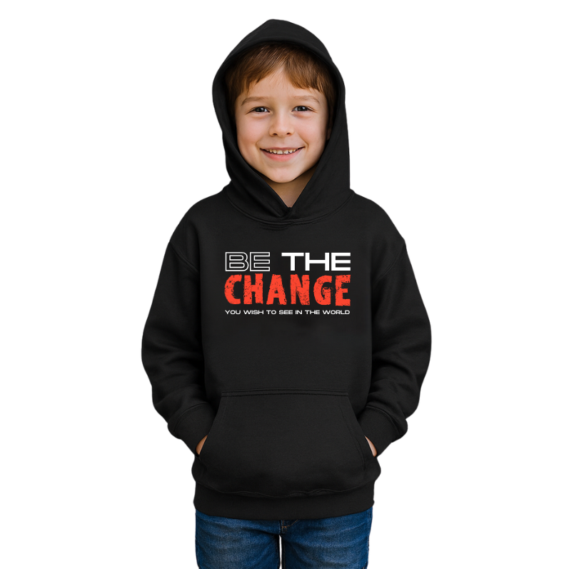Be The Change Adult Black Unisex Hoodie