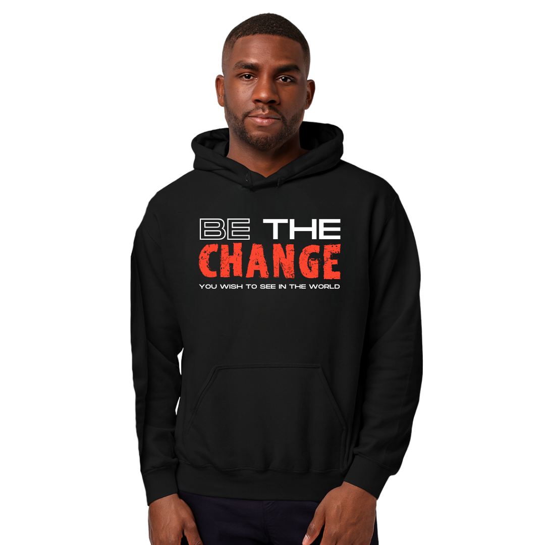 Be The Change Adult Black Unisex Hoodie