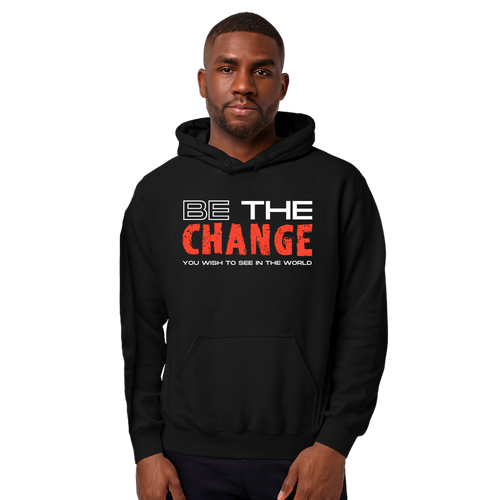 Be The Change Adult Black Unisex Hoodie
