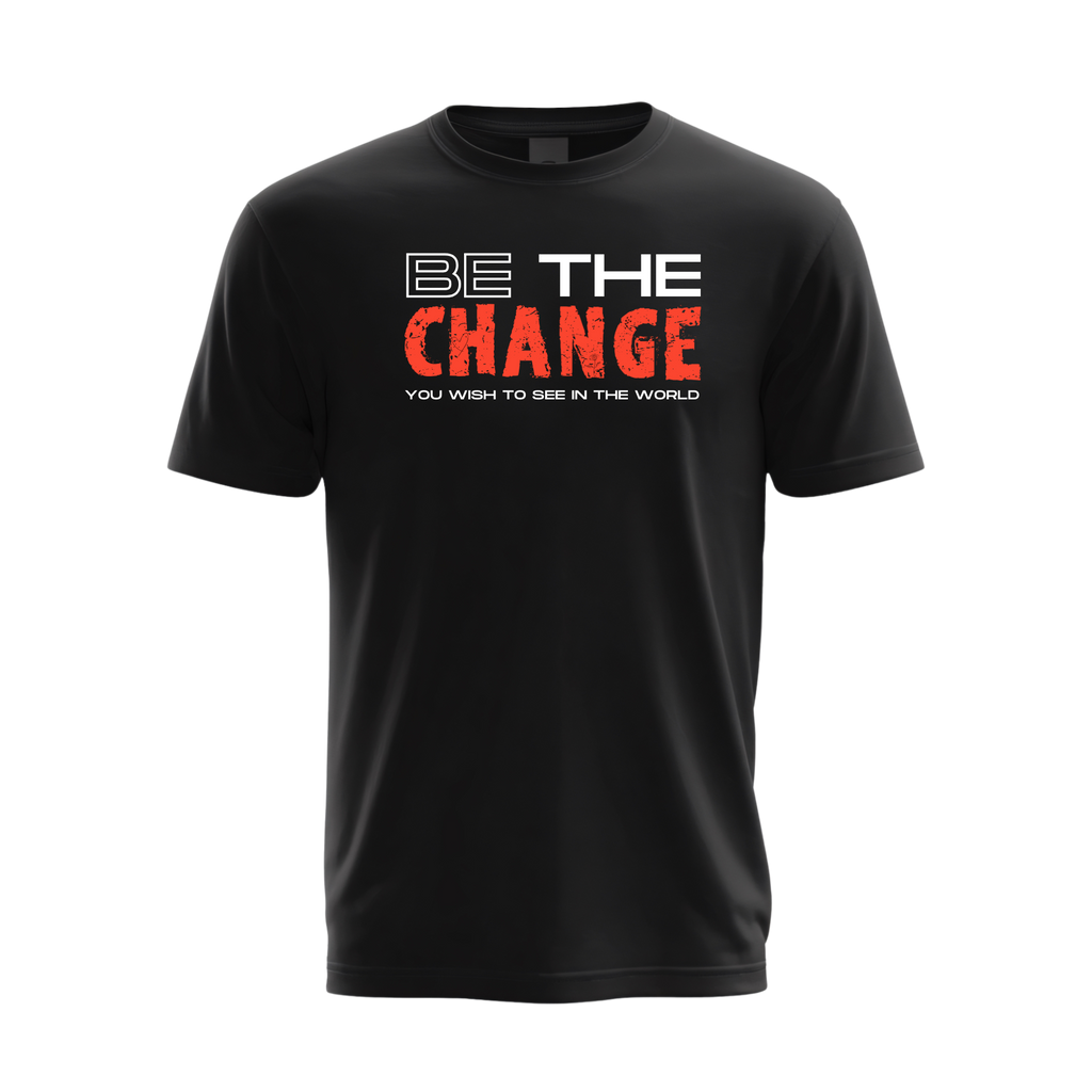 Be The Change Black Unisex T-Shirt